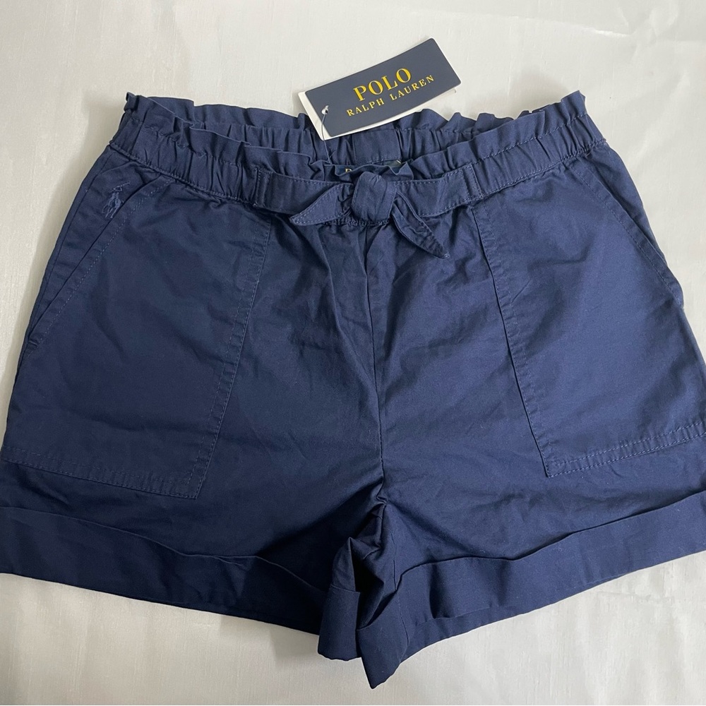 Polo Ralph Lauren Navy  Blue  Girls  Shorts     Size 8 100% Cotton - Picture 7 of 13